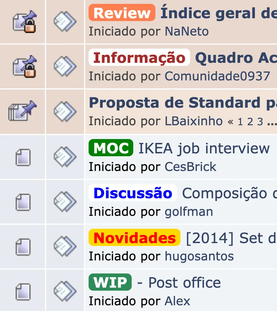 Tags no Fórum