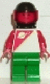 Minifigura Futuron vermelho e verde